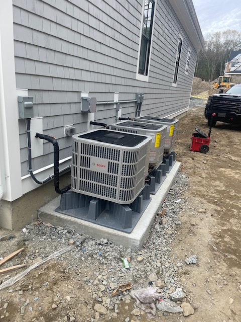 Bosch heat pump installation in Lynnfield MA by EML Mechanical