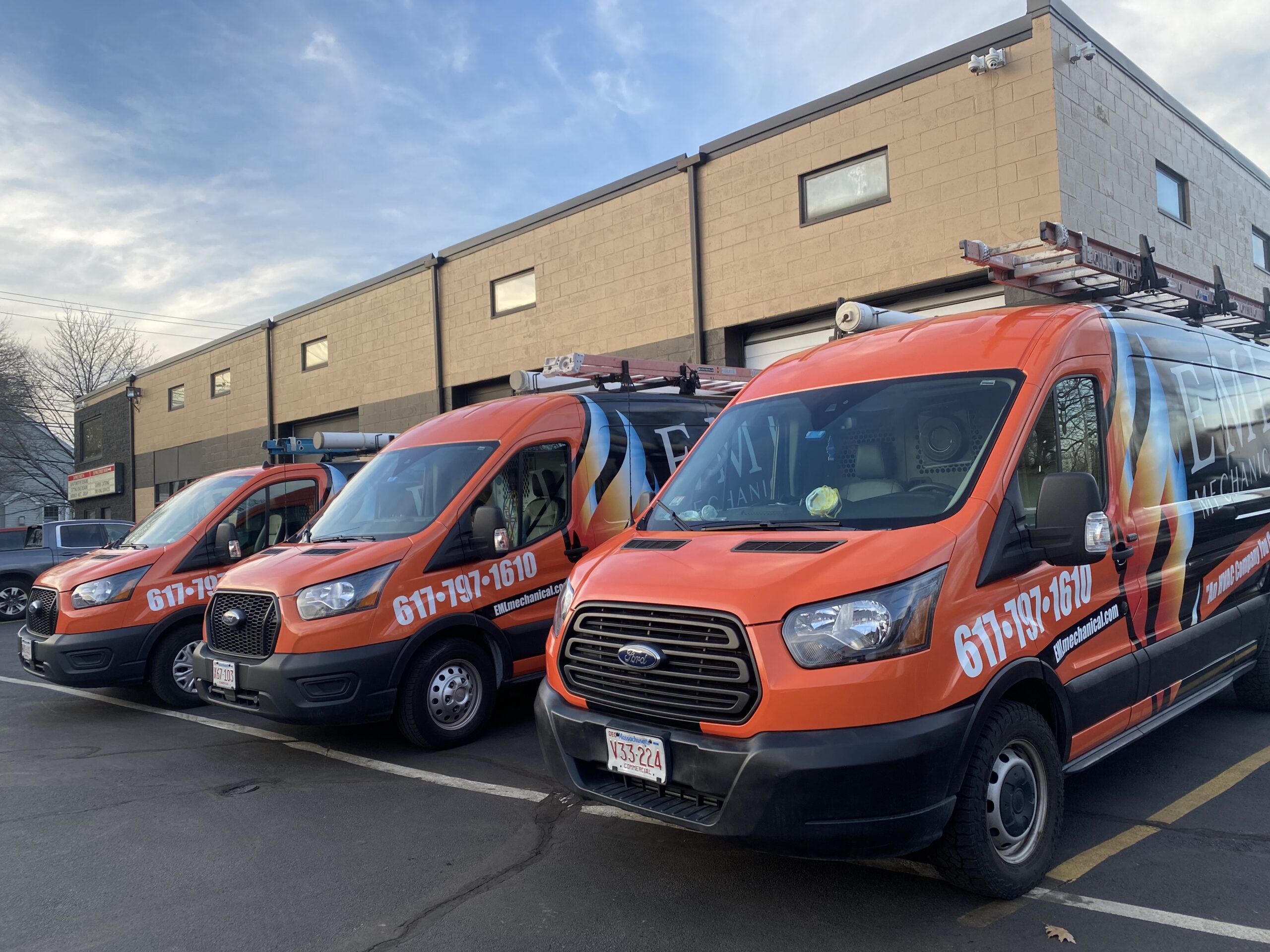 EML Mechanical HVAC service fleet in Stoneham Massachusetts