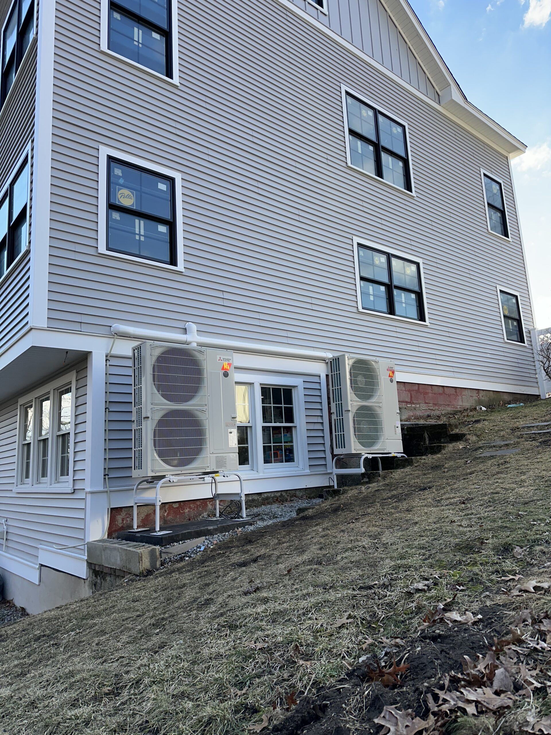 Two Mitsubishi heat pump systems installed in Winchester MA